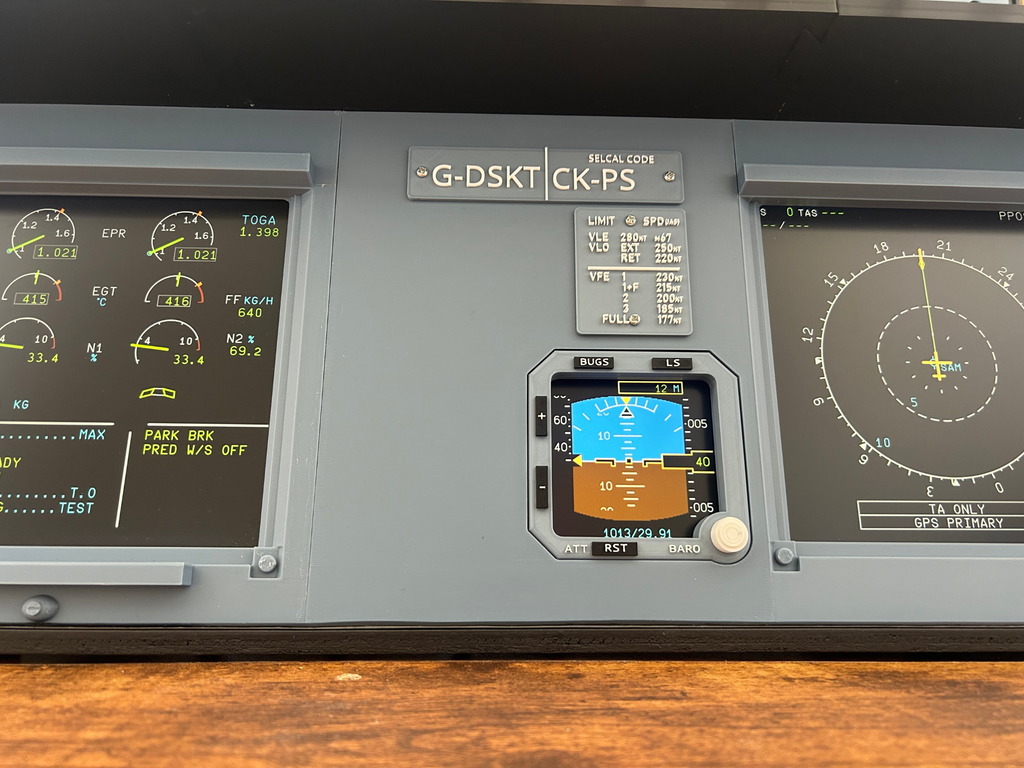 Airbus A320 MIP Desktop Cockpit – Extended Captain