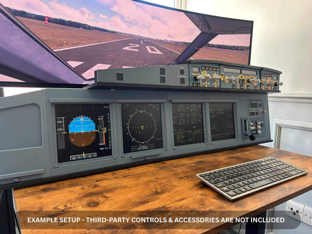 Airbus A320 MIP Desktop Cockpit – Extended Captain (ECAM variant)