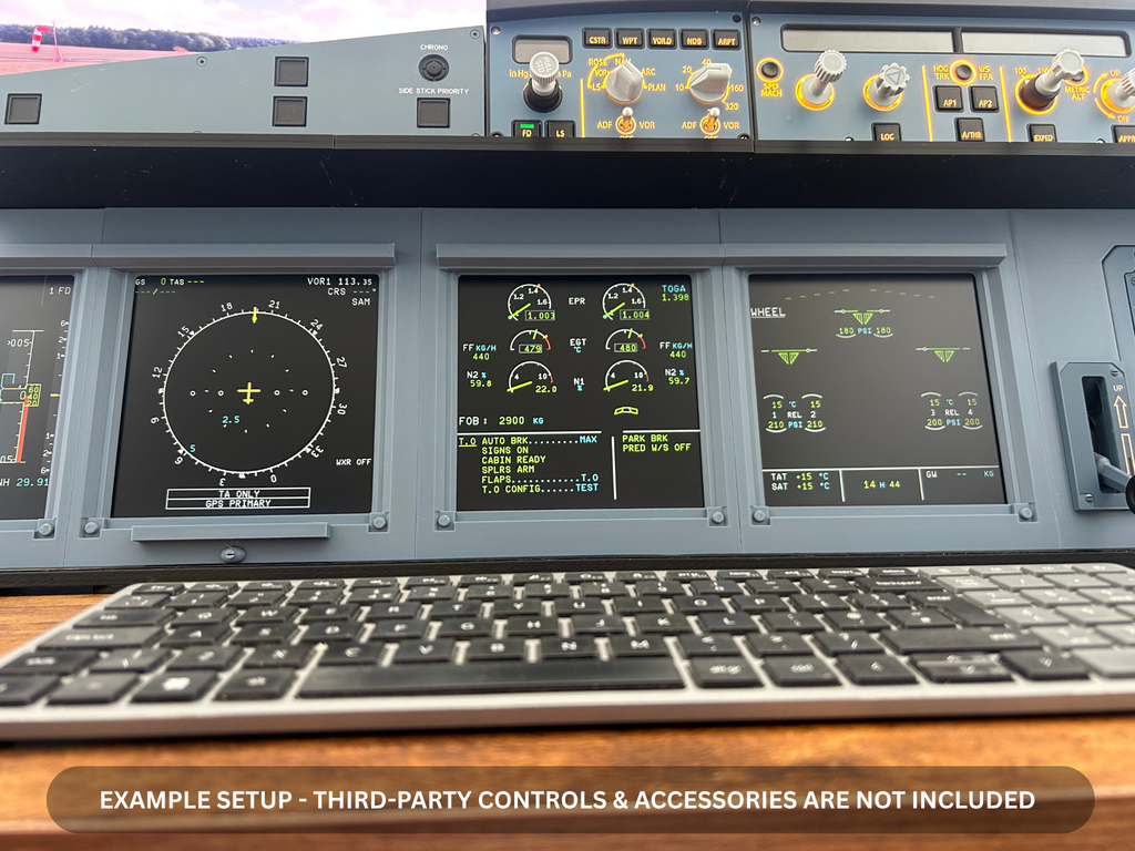 Airbus A320 MIP Desktop Cockpit – Extended Captain (ECAM variant)