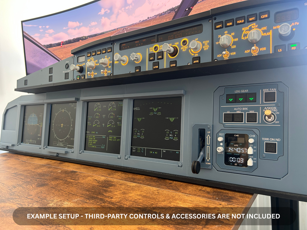 Airbus A320 MIP Desktop Cockpit – Extended Captain (ECAM variant)
