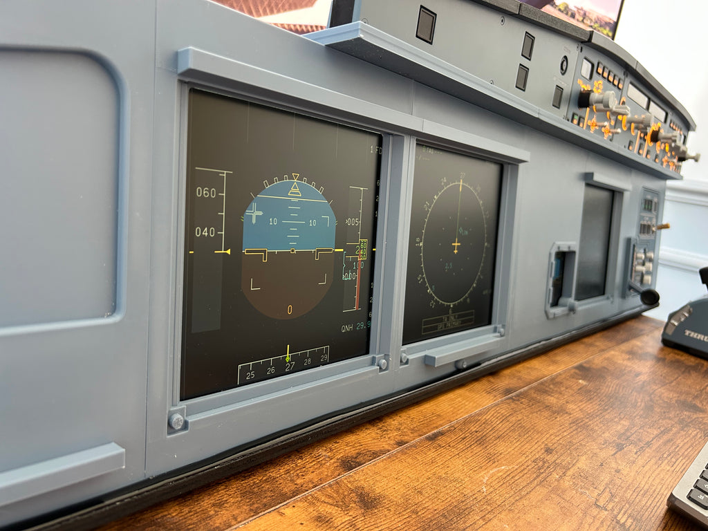 Airbus A320 MIP Cockpit – Fully Assembled Flight Simulator Desktop Rig (Extended Captain with Glare Support)