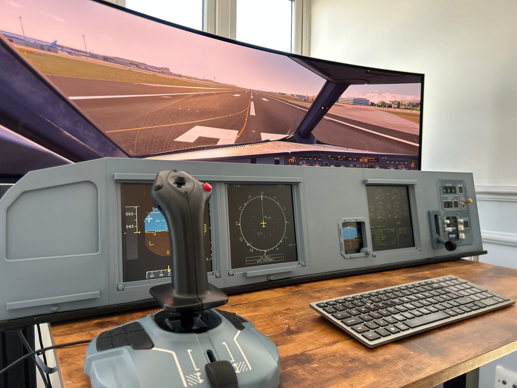 Airbus A320 MIP Cockpit – Fully Assembled Flight Simulator Desktop Rig (Extended Captain without Glare Support)