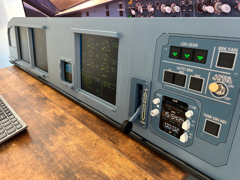 Airbus A320 MIP Cockpit – Fully Assembled Flight Simulator Desktop Rig (Extended Captain without Glare Support)