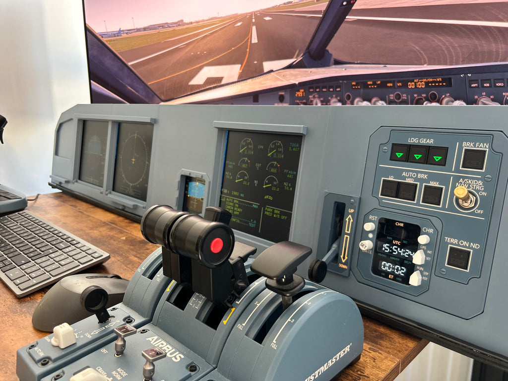 Airbus A320 MIP Cockpit – Fully Assembled Flight Simulator Desktop Rig (Extended Captain without Glare Support)
