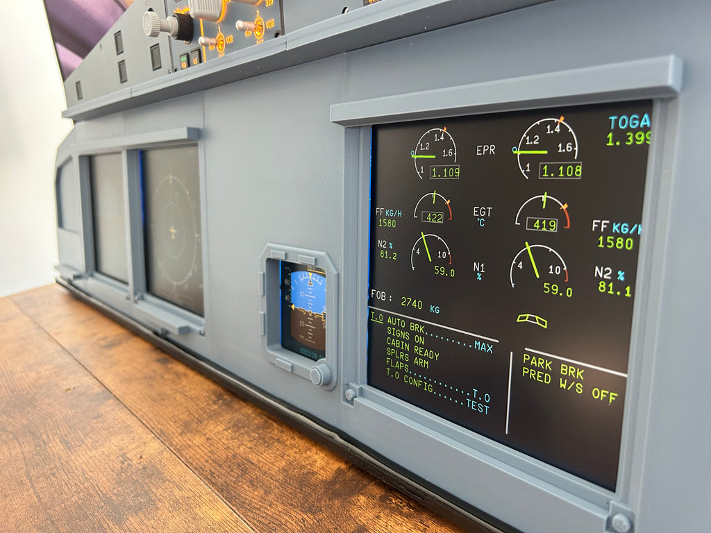 Airbus A320 MIP Cockpit – Fully Assembled Flight Simulator Desktop Rig (Full Captain with Glare Support)