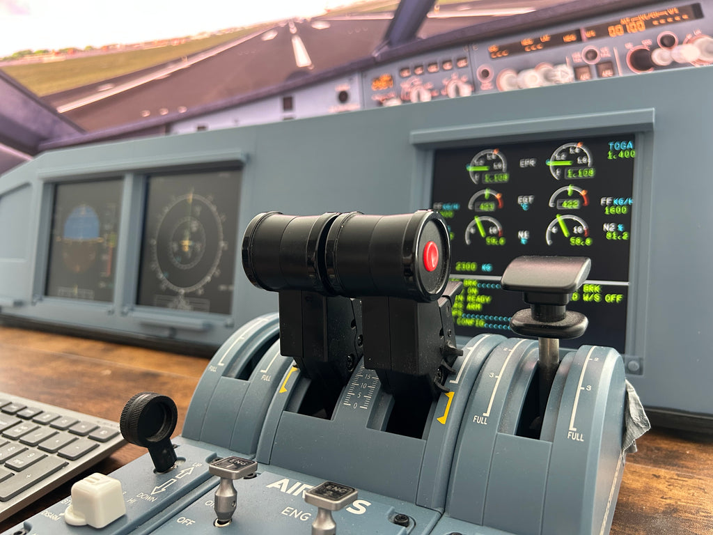 Airbus A320 MIP Cockpit – Fully Assembled Flight Simulator Desktop Rig (Full Captain without Glare Support))