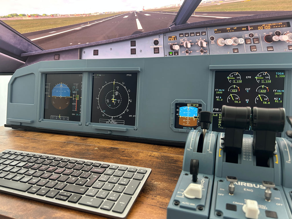 Airbus A320 MIP Cockpit – Fully Assembled Flight Simulator Desktop Rig (Full Captain without Glare Support))