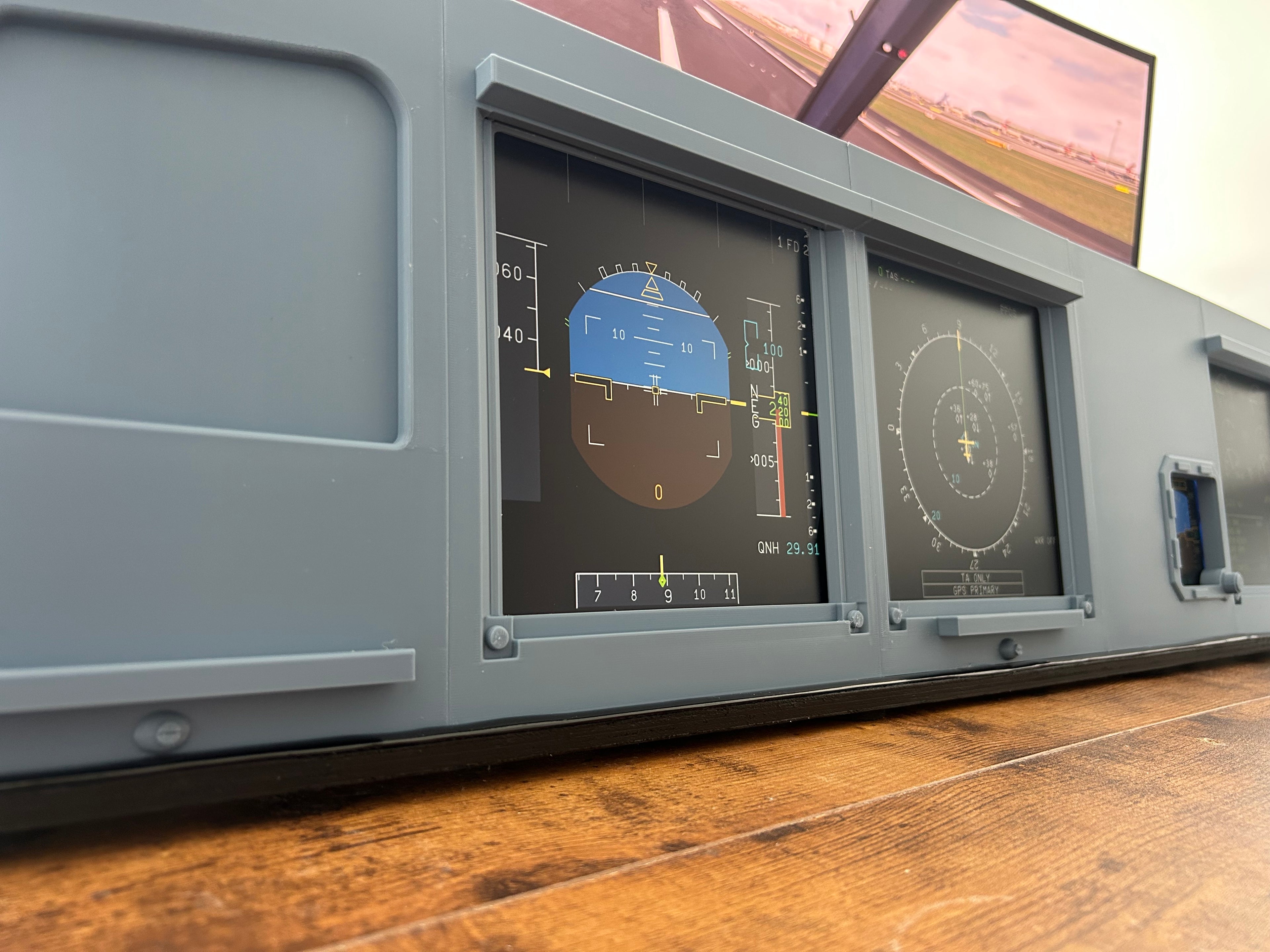 Airbus A320 MIP Cockpit – Fully Assembled Flight Simulator Desktop Rig (Full Captain without Glare Support))