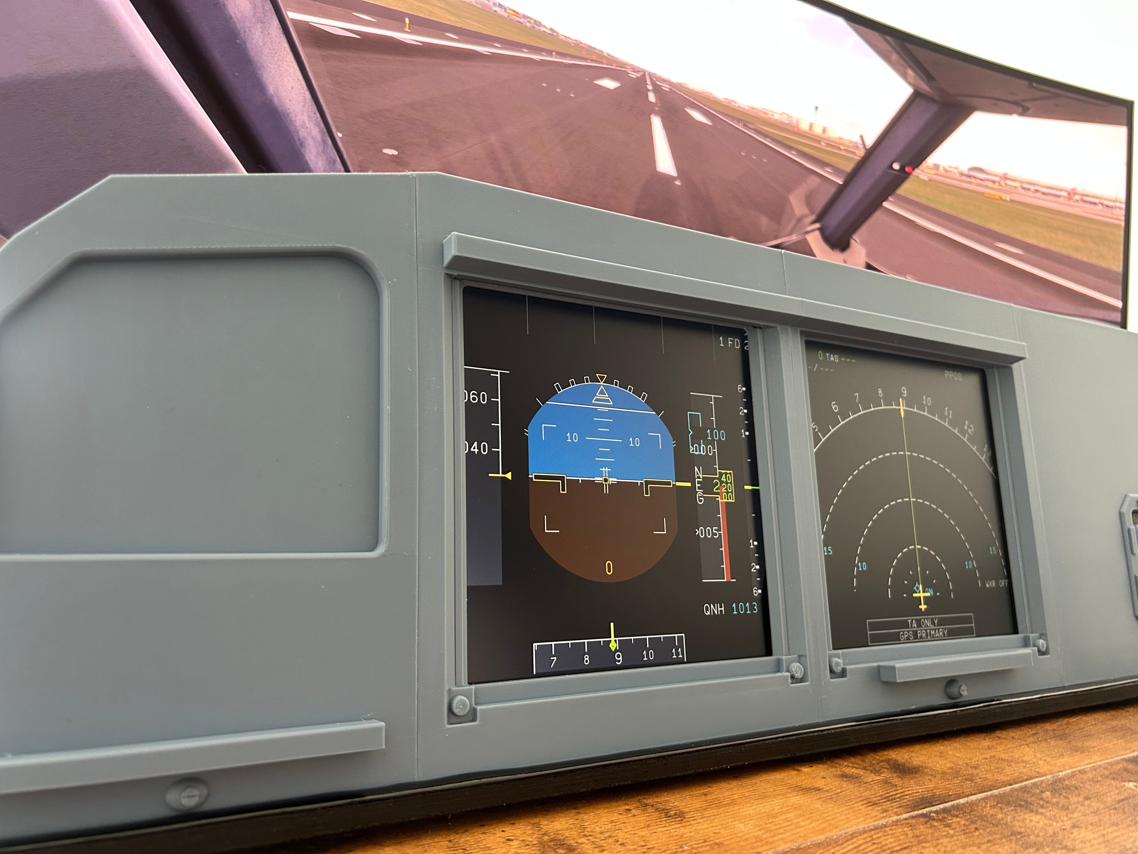 Airbus A320 MIP Cockpit – Fully Assembled Flight Simulator Desktop Rig (Full Captain without Glare Support))