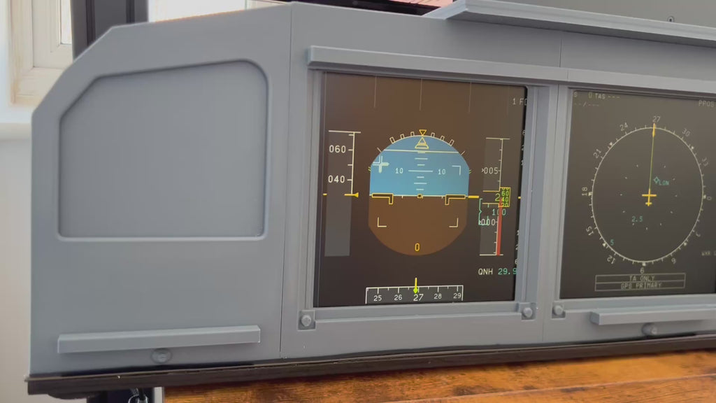 Airbus A320 MIP Cockpit – Fully Assembled Flight Simulator Desktop Rig (Extended Captain with Glare Support)